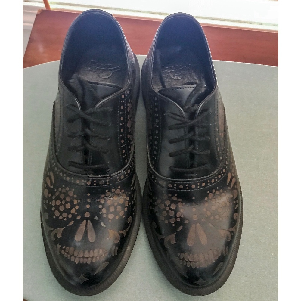 Dr. Martens Embossed Leather Oxfords